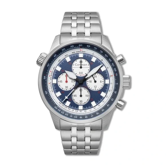 NWT Cortebert Porter Cobalt Blue watch with silver band